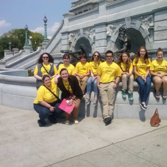 Student Ambassadors in front of Library of Congress
